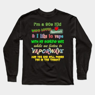 Targeted Style †††††††† Vaporwave Meme Design Long Sleeve T-Shirt